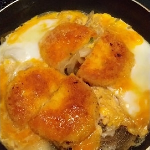 手抜き弁当☆コロッケの卵とじ丼